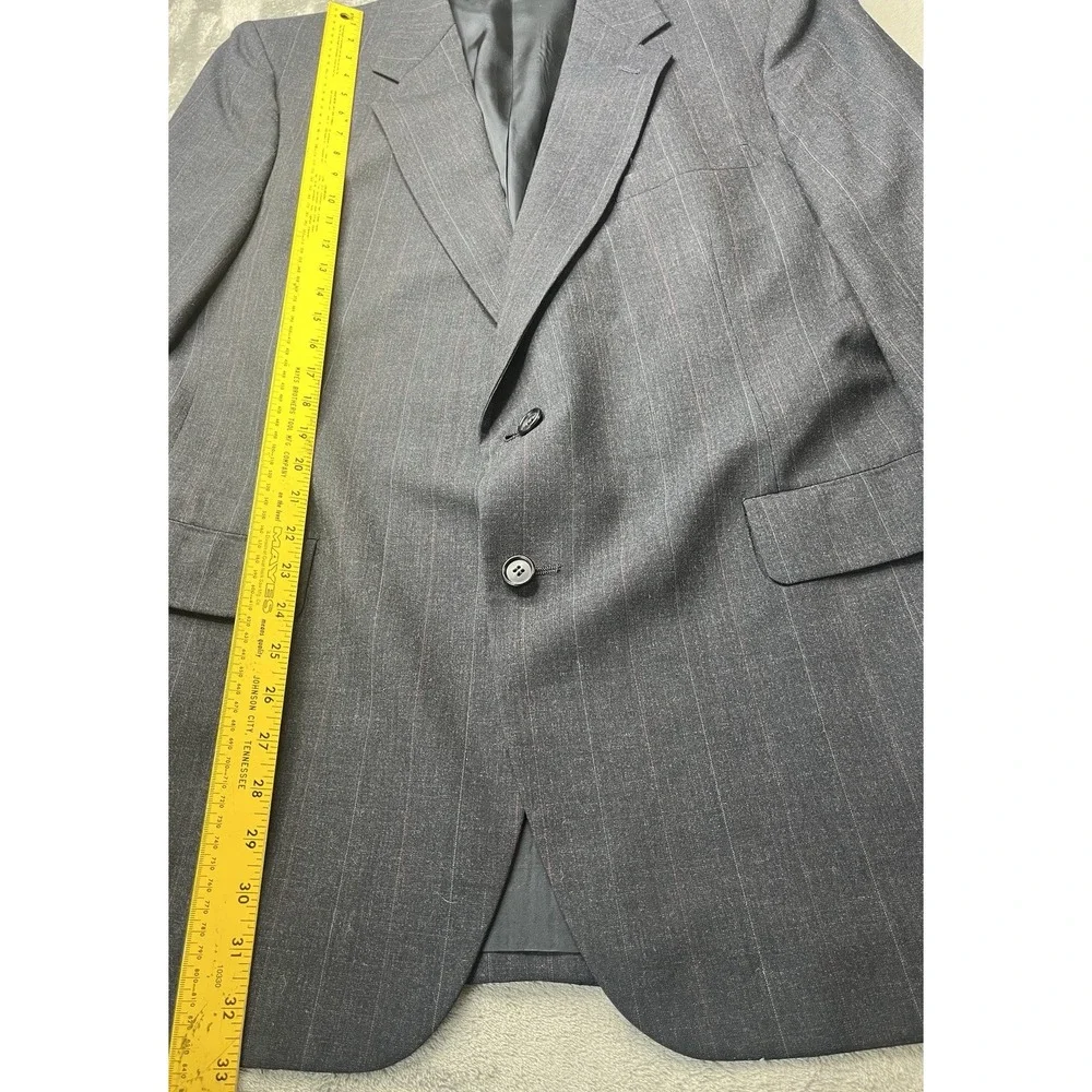 Kuppenheimer Mens Classic‎ Gray Pinstripe Wool Suit Blazer Jacket 44